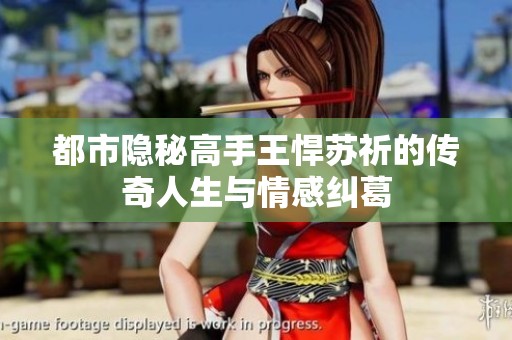 都市隐秘高手王悍苏祈的传奇人生与情感纠葛