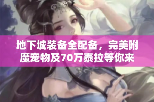 地下城装备全配备，完美附魔宠物及70万泰拉等你来拿
