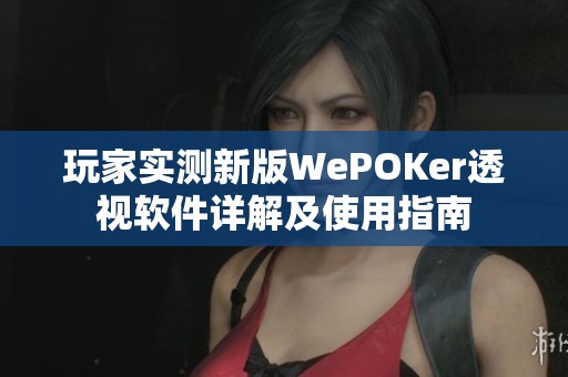 玩家实测新版WePOKer透视软件详解及使用指南