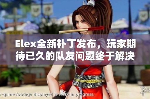 Elex全新补丁发布，玩家期待已久的队友问题终于解决