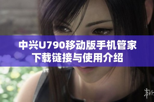 中兴U790移动版手机管家下载链接与使用介绍