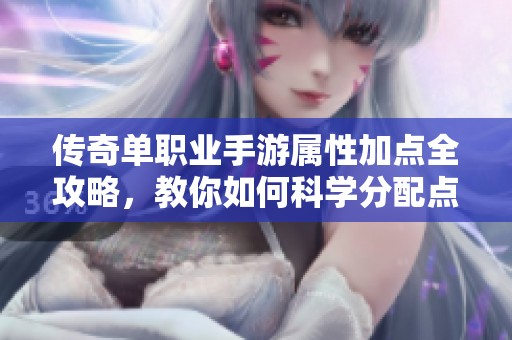 传奇单职业手游属性加点全攻略，教你如何科学分配点数成就最强玩家