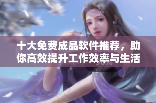 十大免费成品软件推荐，助你高效提升工作效率与生活品质