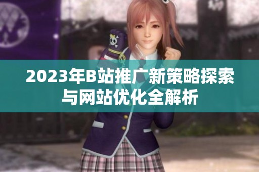 2023年B站推广新策略探索与网站优化全解析