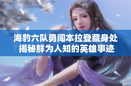 海豹六队勇闯本拉登藏身处 揭秘鲜为人知的英雄事迹