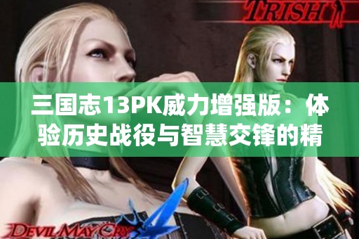 三国志13PK威力增强版：体验历史战役与智慧交锋的精彩对决