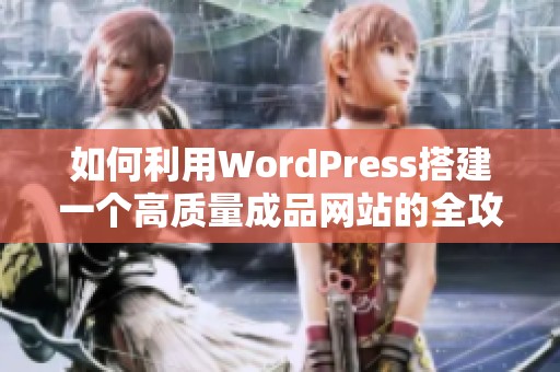 如何利用WordPress搭建一个高质量成品网站的全攻略