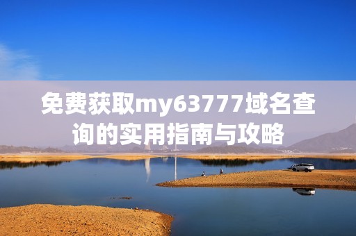 免费获取my63777域名查询的实用指南与攻略