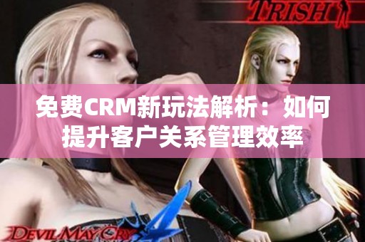 免费CRM新玩法解析：如何提升客户关系管理效率