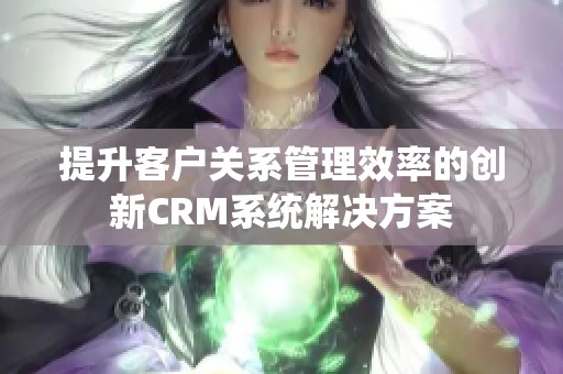 提升客户关系管理效率的创新CRM系统解决方案