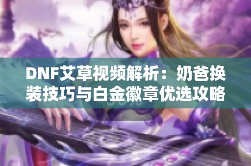 DNF艾草视频解析：奶爸换装技巧与白金徽章优选攻略