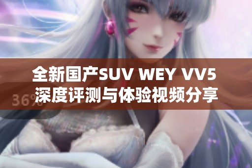 全新国产SUV WEY VV5 深度评测与体验视频分享