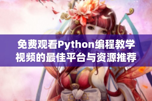 免费观看Python编程教学视频的最佳平台与资源推荐