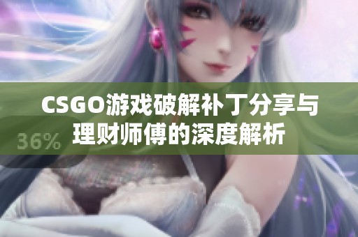 CSGO游戏破解补丁分享与理财师傅的深度解析