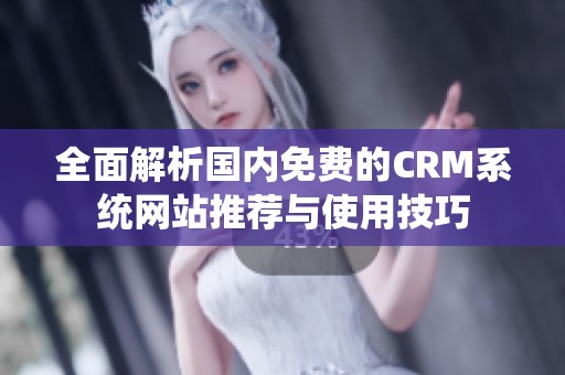 全面解析国内免费的CRM系统网站推荐与使用技巧