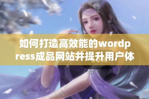 如何打造高效能的wordpress成品网站并提升用户体验