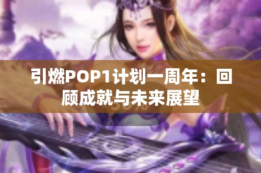 引燃POP1计划一周年：回顾成就与未来展望