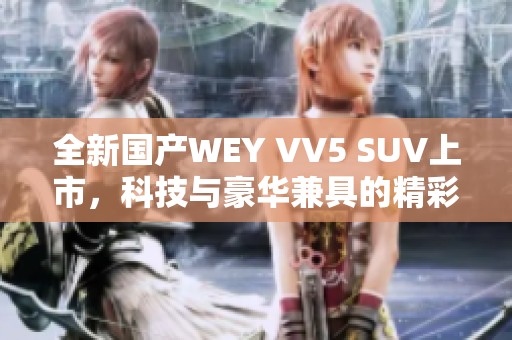 全新国产WEY VV5 SUV上市，科技与豪华兼具的精彩体验