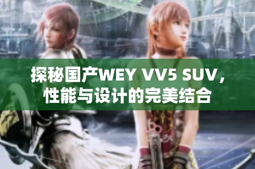 探秘国产WEY VV5 SUV，性能与设计的完美结合