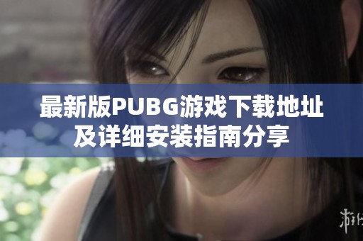 最新版PUBG游戏下载地址及详细安装指南分享