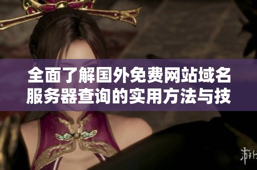 全面了解国外免费网站域名服务器查询的实用方法与技巧