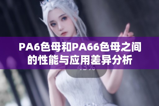 PA6色母和PA66色母之间的性能与应用差异分析