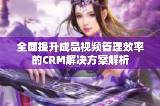 全面提升成品视频管理效率的CRM解决方案解析