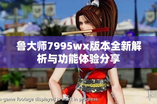 鲁大师7995wx版本全新解析与功能体验分享