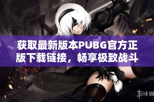 获取最新版本PUBG官方正版下载链接，畅享极致战斗体验