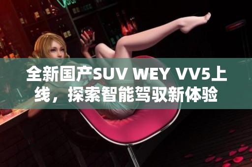 全新国产SUV WEY VV5上线，探索智能驾驭新体验