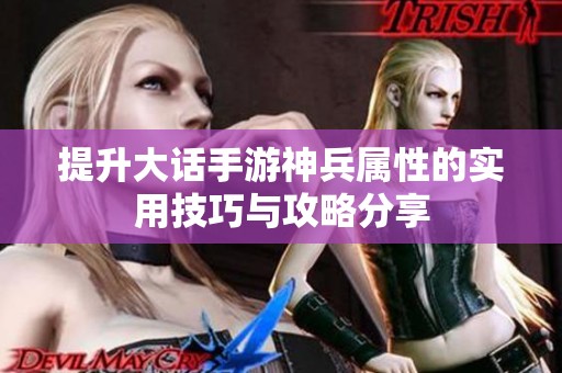 提升大话手游神兵属性的实用技巧与攻略分享