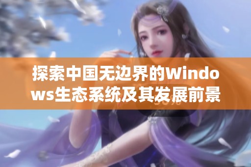 探索中国无边界的Windows生态系统及其发展前景