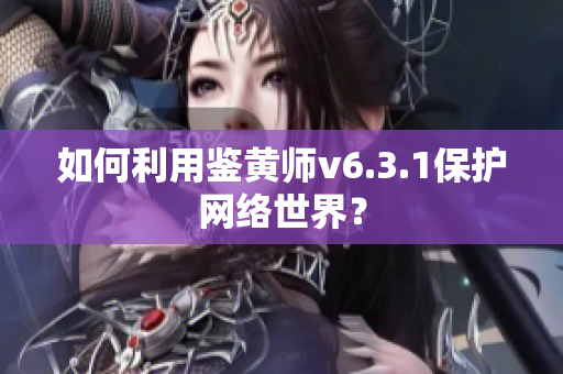 如何利用鉴黄师v6.3.1保护网络世界？