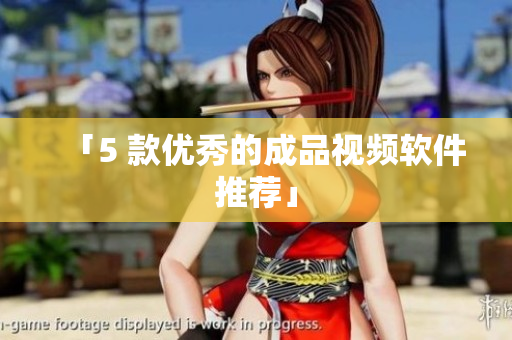 「5 款优秀的成品视频软件推荐」