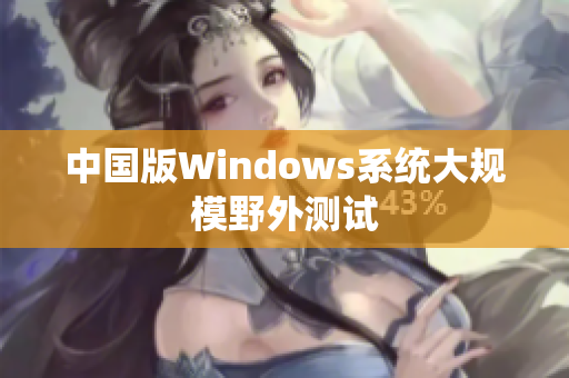 中国版Windows系统大规模野外测试