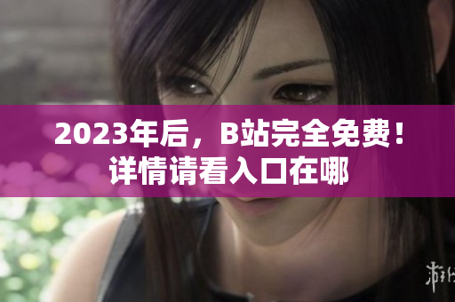2023年后，B站完全免费！详情请看入口在哪