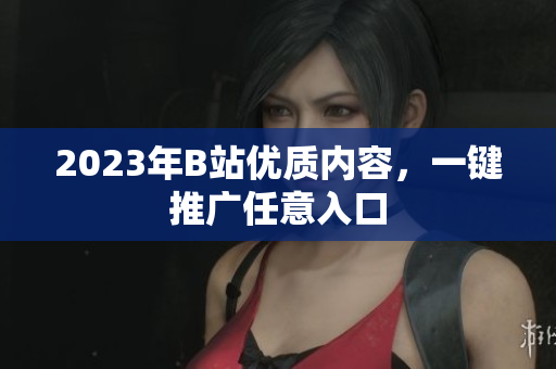 2023年B站优质内容，一键推广任意入口