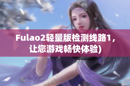 Fulao2轻量版检测线路1，让您游戏畅快体验)