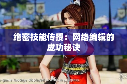 绝密技能传授：网络编辑的成功秘诀