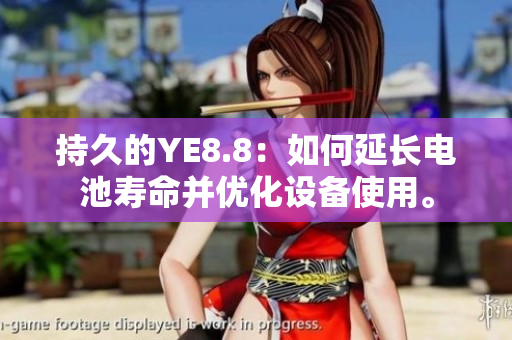 持久的YE8.8：如何延长电池寿命并优化设备使用。
