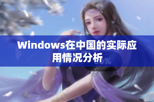 Windows在中国的实际应用情况分析