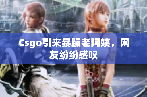 Csgo引来暴躁老阿姨，网友纷纷感叹