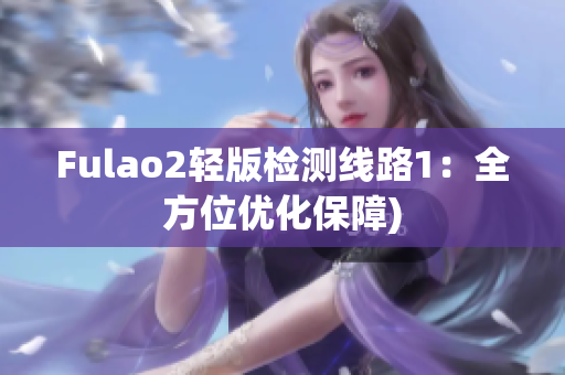 Fulao2轻版检测线路1：全方位优化保障)