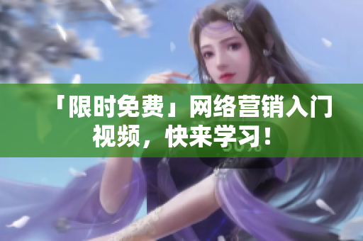 「限时免费」网络营销入门视频，快来学习！