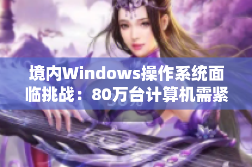 境内Windows操作系统面临挑战：80万台计算机需紧急更新