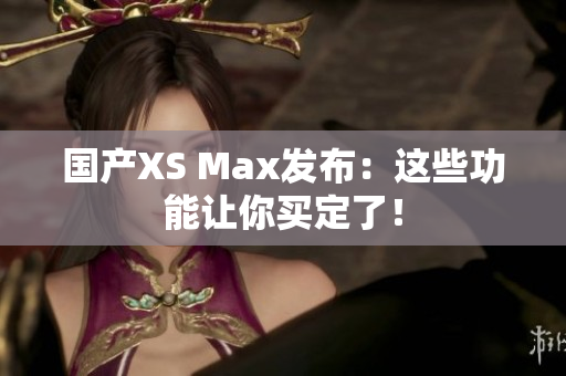 国产XS Max发布：这些功能让你买定了！