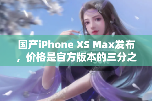 国产iPhone XS Max发布，价格是官方版本的三分之一